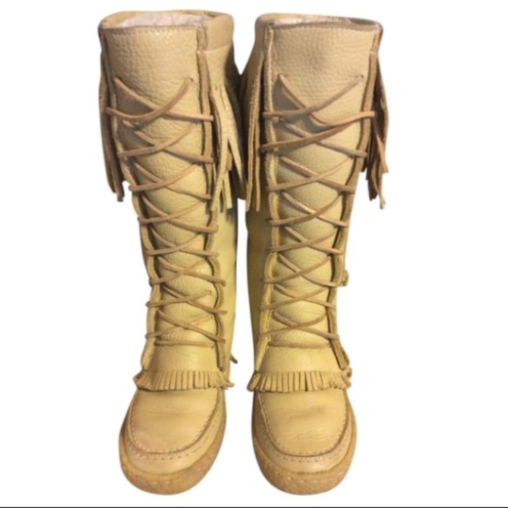 Canadian Fringe Shearling Boots